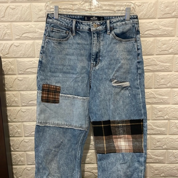 Patchwork Denim Mom Jeans - Picture 1 of 4